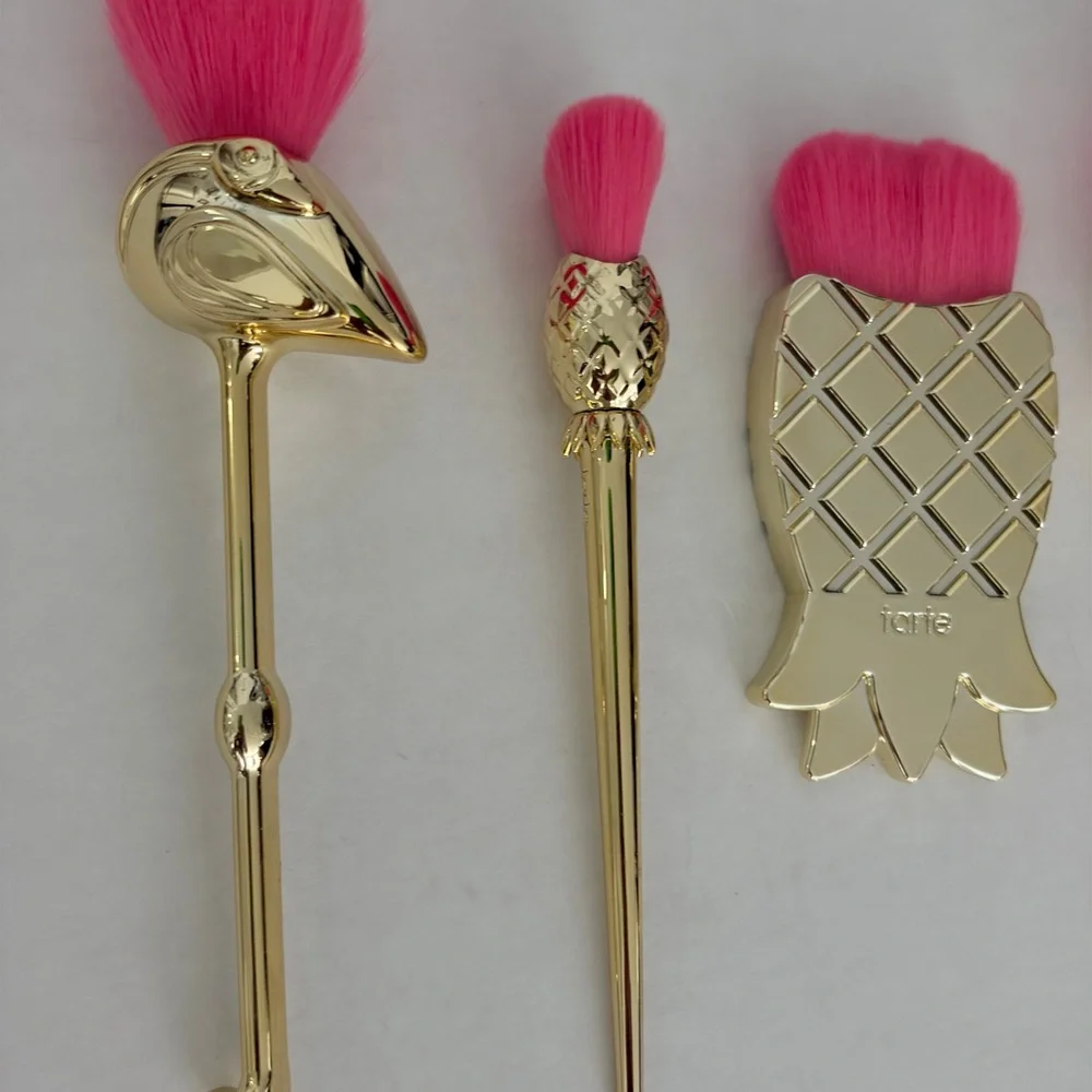 Tarte Pink and Gold Tropical Makeup Brush Set